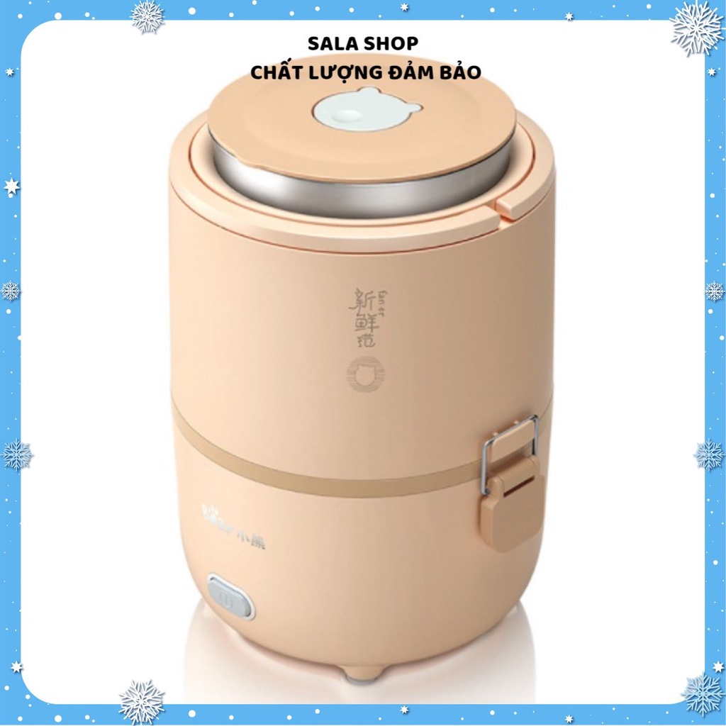 Hộp cơm cắm điện Bear DFH-B15N1, 1.6 lít, nấu chín, hâm nóng, giữ nhiệt cho thức ăn, dùng inox 304, dùng cho văn phòng