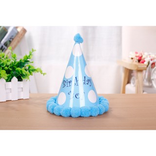 Mũ sinh nhật viền bông