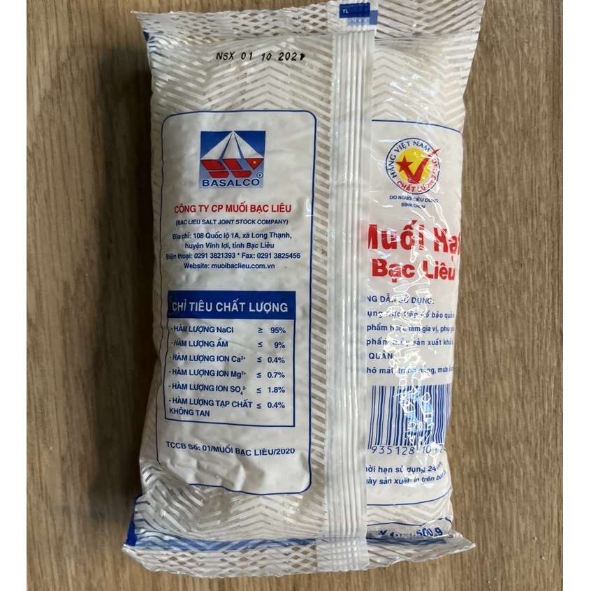 Muối hạt thiên nhiên Bạc Liêu 500g