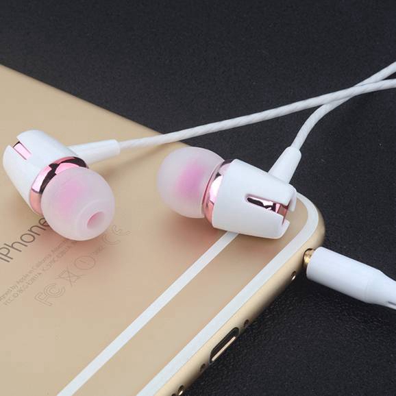 Tai nghe nhét tai thể thao siêu bass âm thanh nổi hifi giắc cắm 3.5mm có mi cờ rô