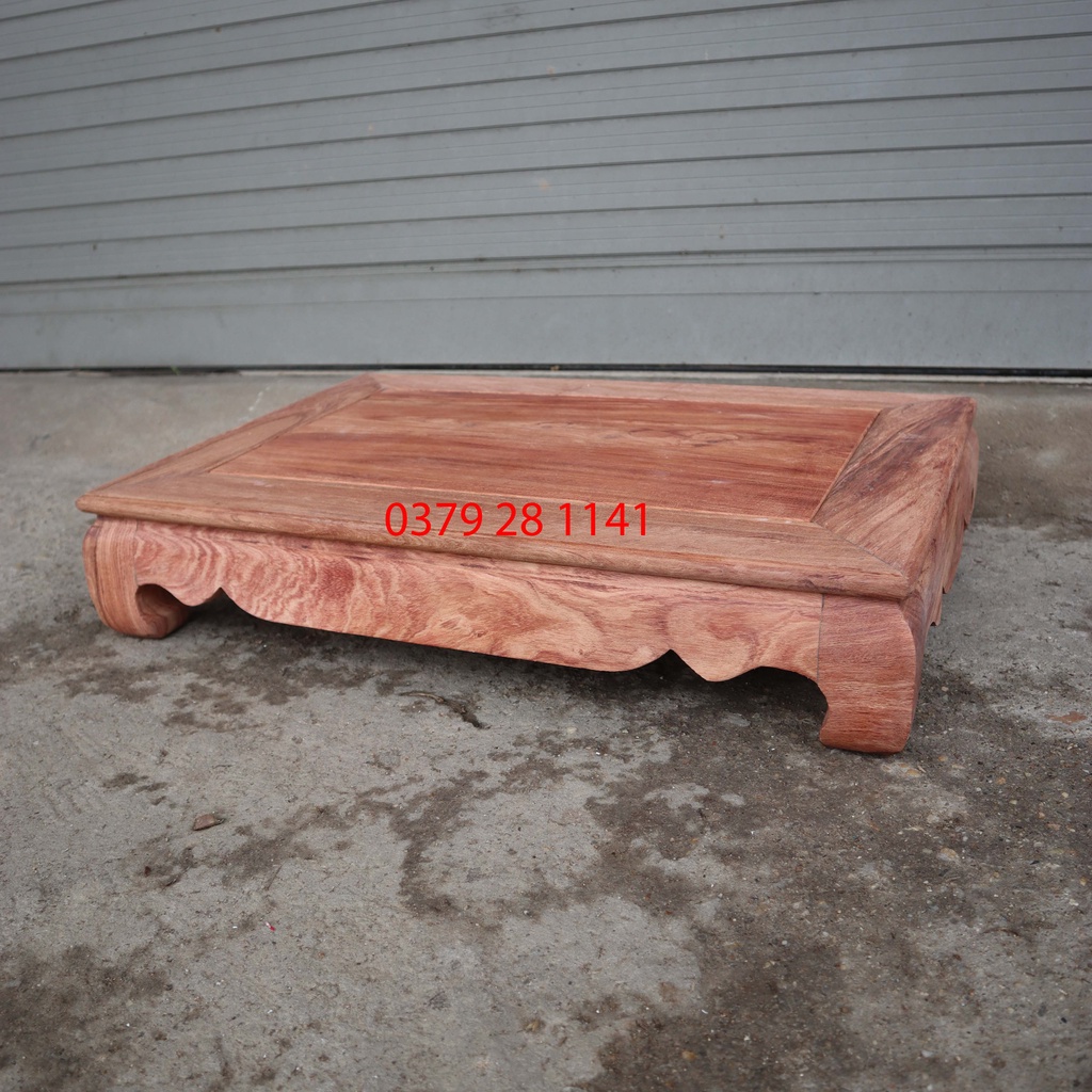 Bàn osin cỡ nhỏ kê thờ cúng trơn gỗ hương cao 10cm