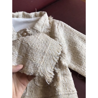 Set váy vải tweed dạ