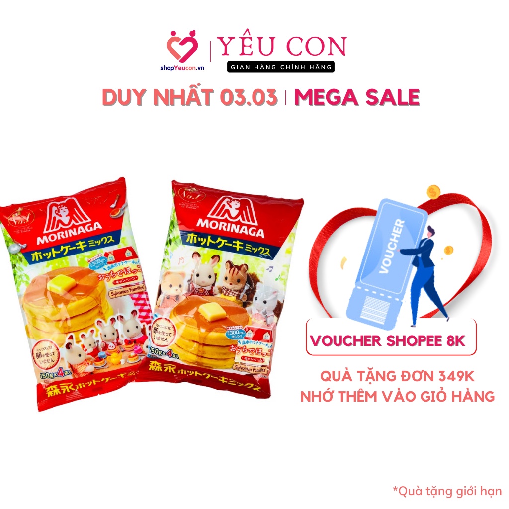 Bột làm bánh mix (trộn sẵn) Morinaga nội địa Nhật 600gr [HSD 2023]