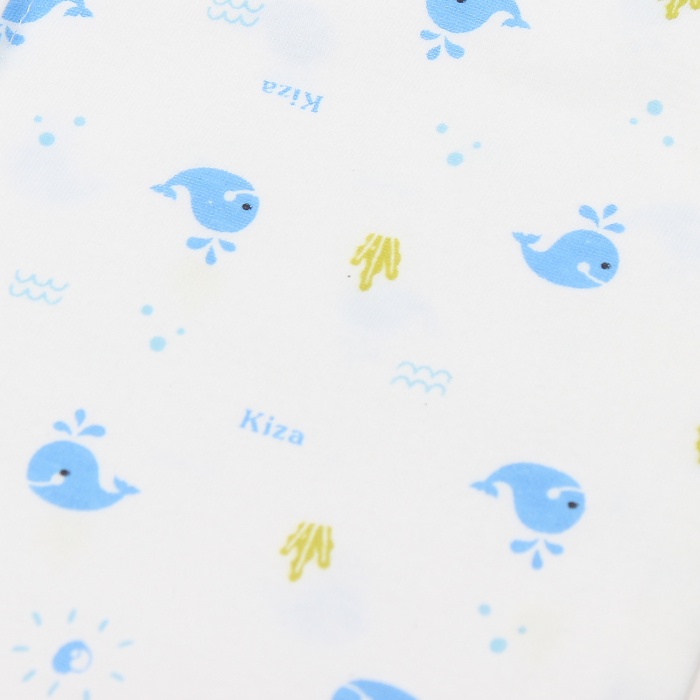 Áo sơ sinh Kiza cộc in hình cá heo