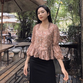 Áo voan hoa tiểu thư