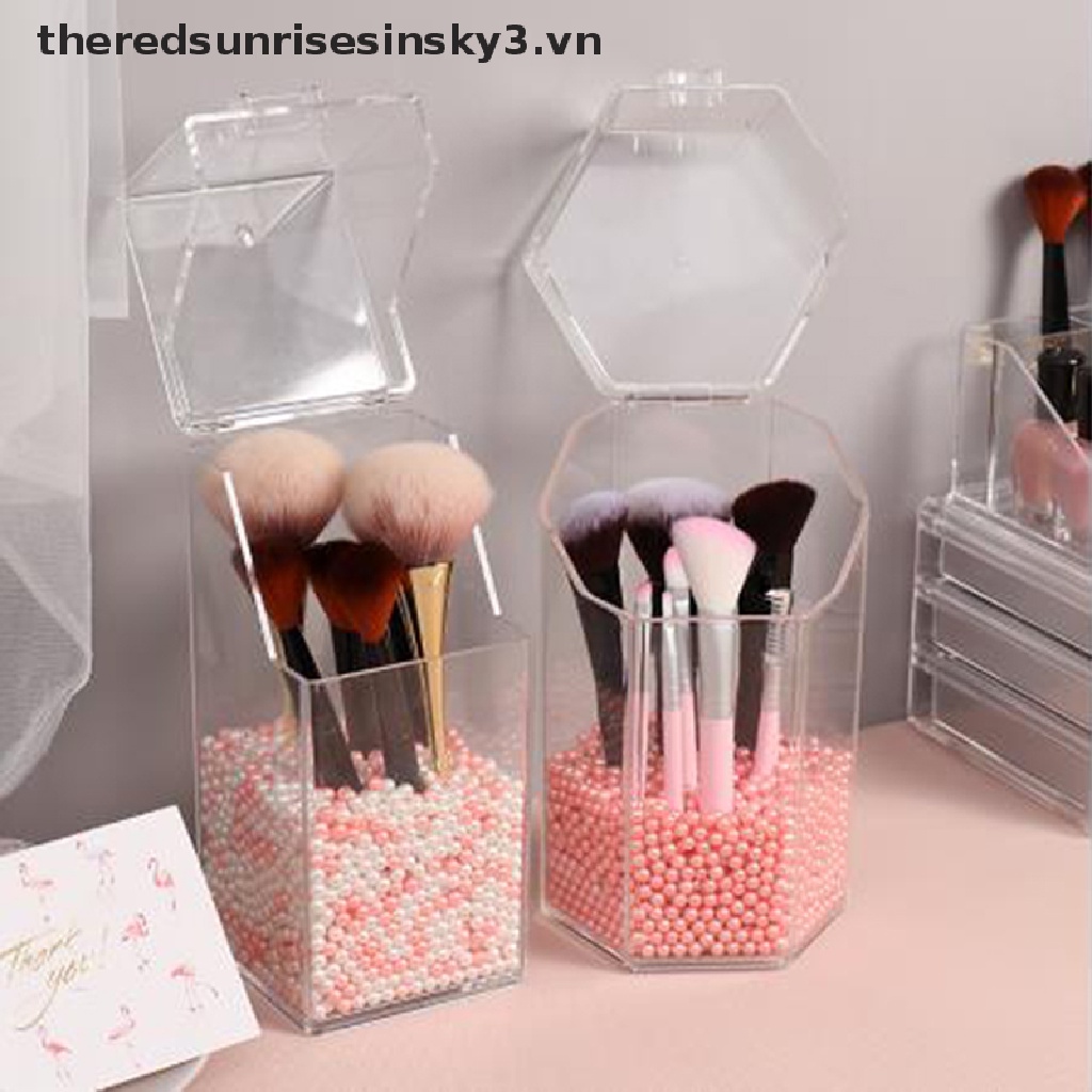 Hộp Đựng Cọ Trang Điểm Bằng acrylic Trong Suốt Tiện Lợi