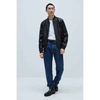 ÁO BOMBER DA ZARA MAN MÀU ĐEN