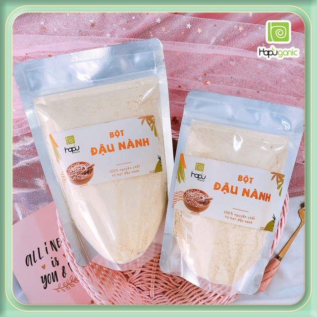 Bột Đậu Nành Nguyên Chất Hapu Organic trắng da, mờ thâm