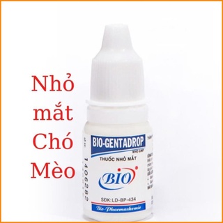 Thuốc trị đau mắt chó mèo - thuốc nhỏ mắt chó mèo bio-gentadrop