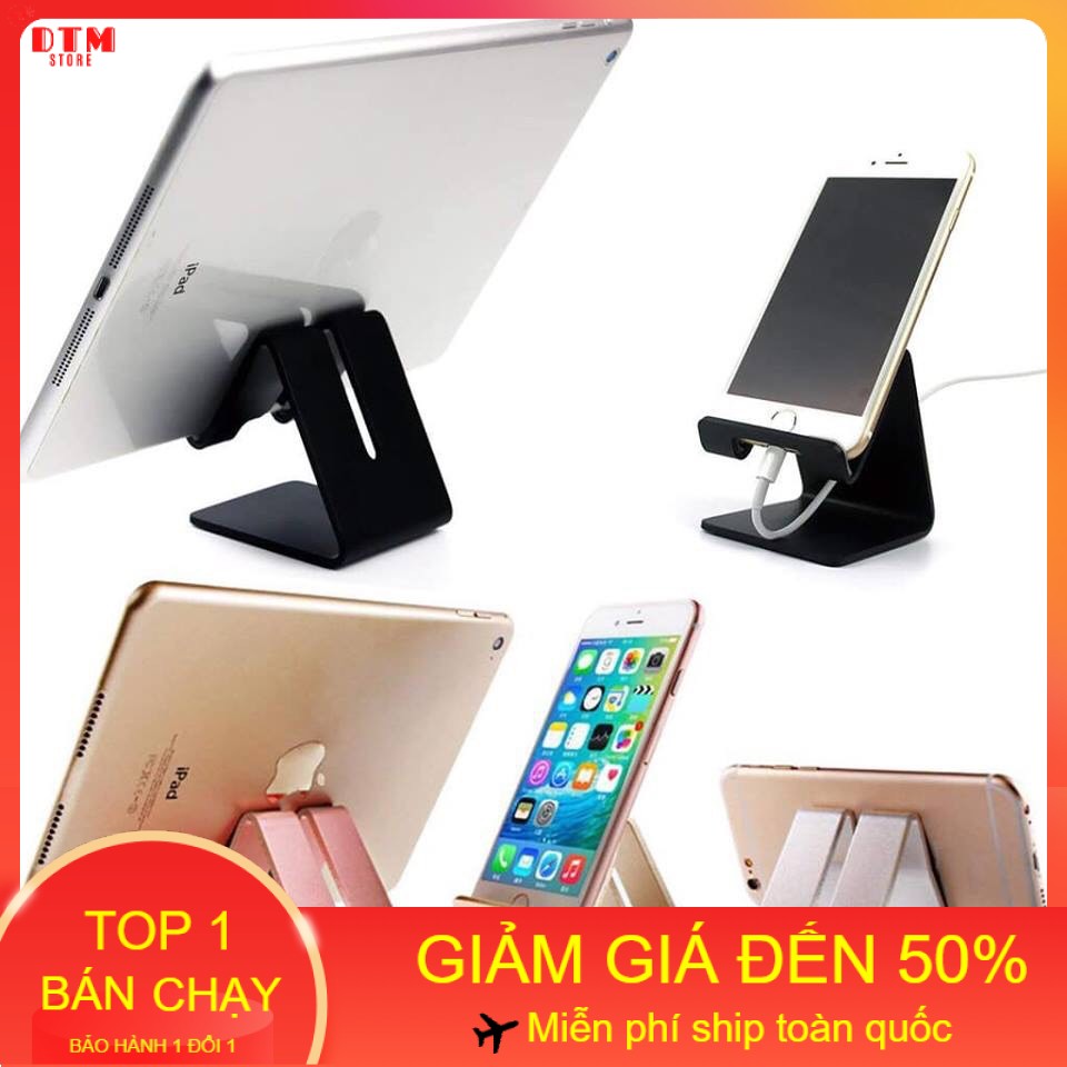 Giá đỡ điện thoại S014 hợp kim nhôm có khe cắm dây sạc và tai nghe cho điện thoại,ipad - DTM Store