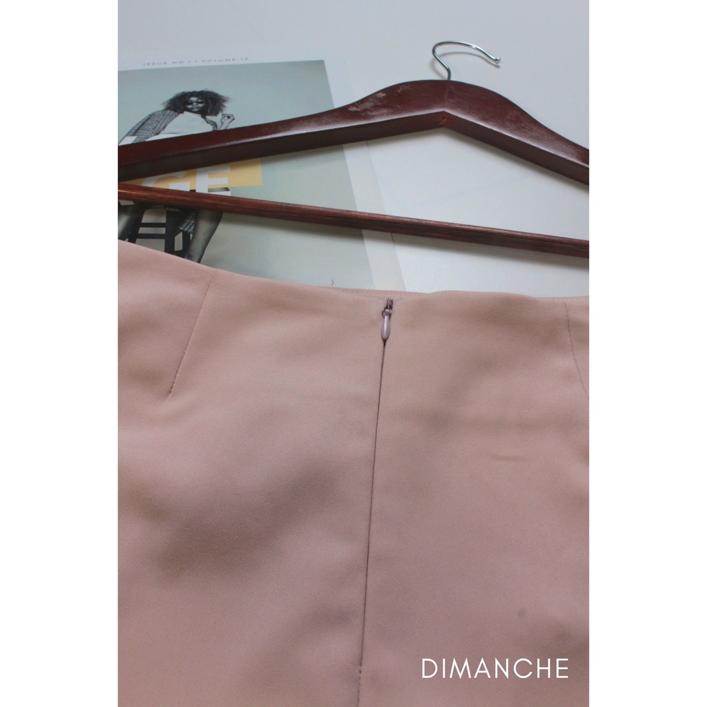 Chân váy chữ A Tulipano màu hồng chất vải kaki Hàn Quốc mềm mại đàn hồi kèm gift box | BigBuy360 - bigbuy360.vn