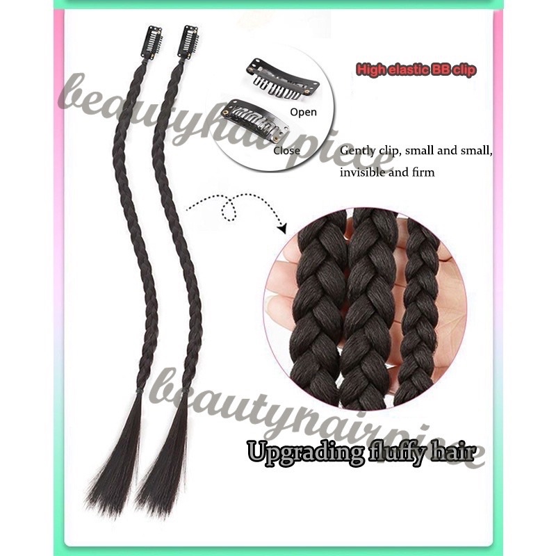 Tóc kẹp light tóc giả tết bính rít sẵn to ❤️free ship 50k ❤️ giá 1 cái