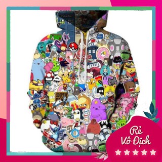 Áo Hoodie in 3D Cao Cấp Cartoon Unisex - [DHTN]