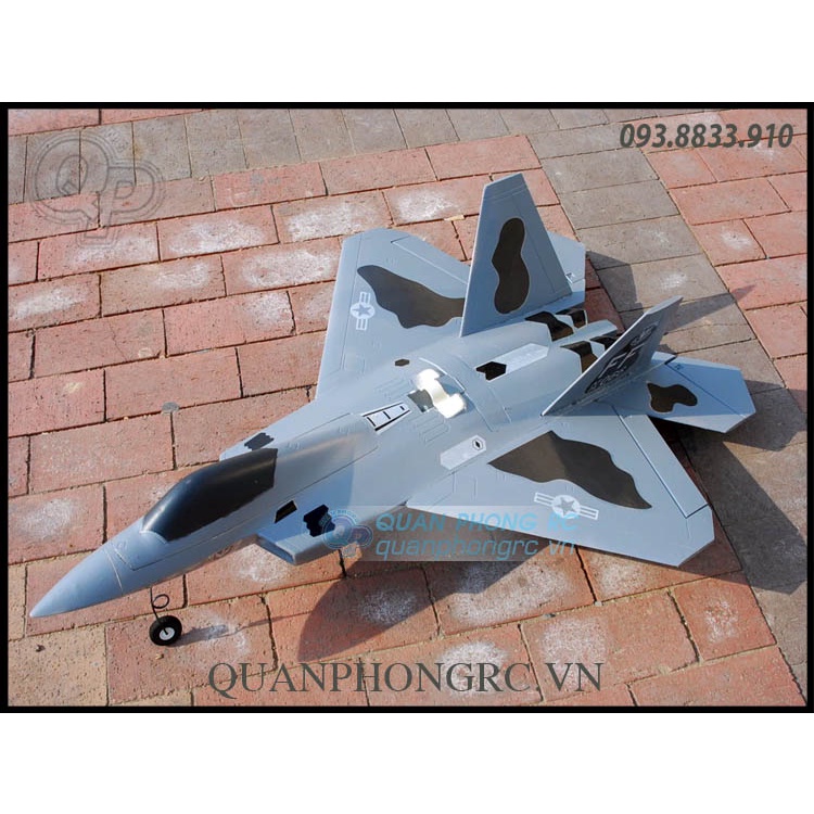 Kit EPO F22 Raptor Sơn Xám Sải 72cm + Decal + Càng Đáp