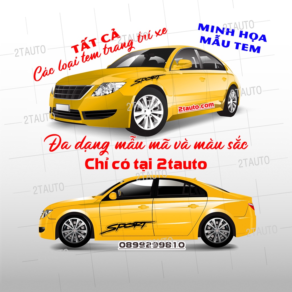 Sticker tem chữ SPORT, logo tem SPORT dán trang trí ô tô xe hơi chống nước,chống phai màu, mẫu đa dạng độc đáo - MẪU 1