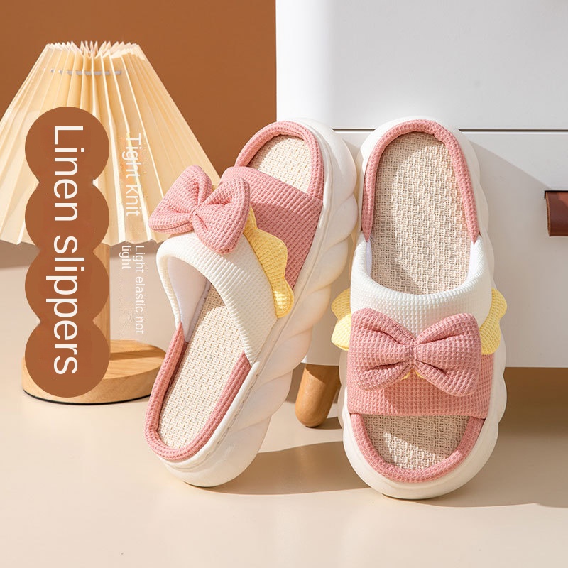 Dép Đi Trong Nhà Vải Lanh Cao Cấp Phong Cách Mới Cho Cặp Đôi TTH332