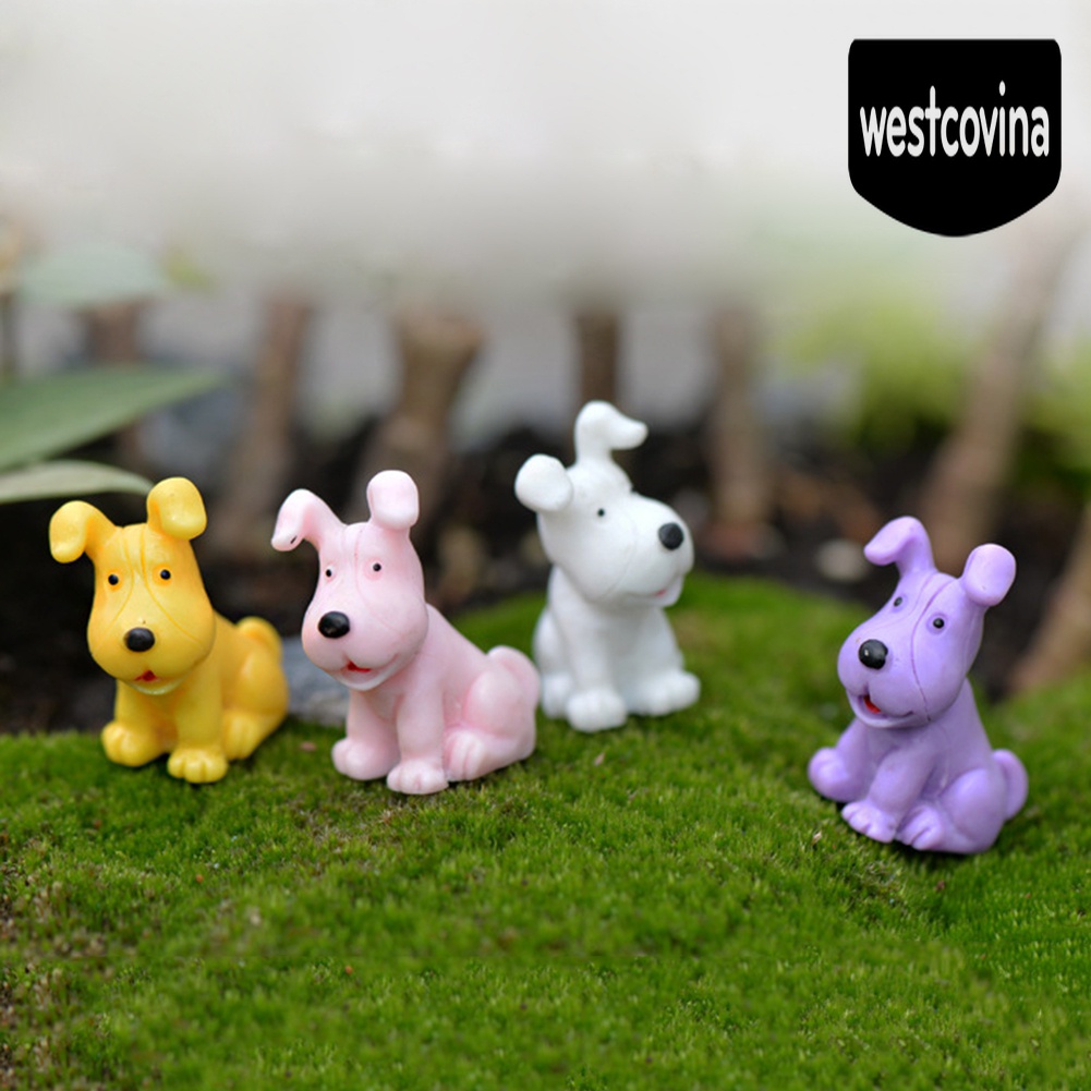 [Hot]☀ Mô Hình Chú Chó Bằng Nhựa Resin Dễ Thương Dùng Trang Trí Tiểu Cảnh