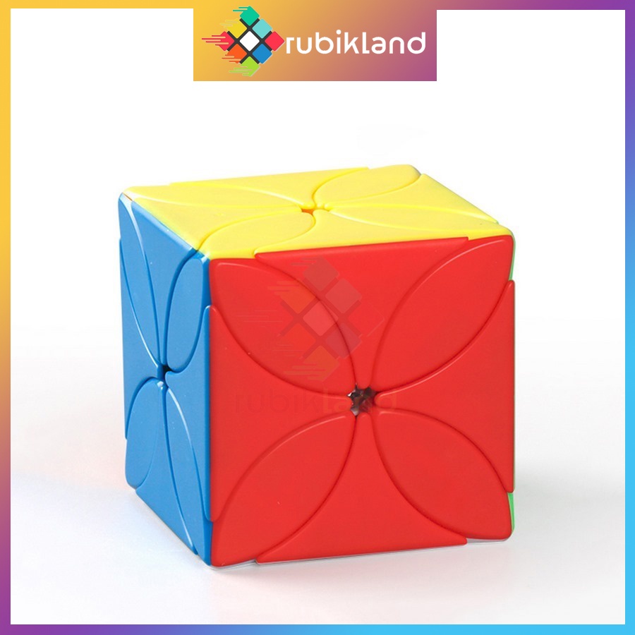 Rubik Biến Thể Four Leaf Clover Cube Cỏ 4 Lá Stickerless Rubic Đồ Chơi Trí Tuệ Trẻ Em