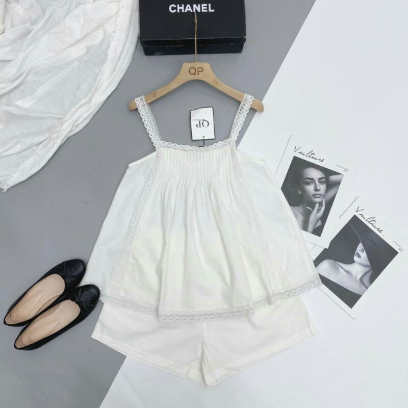 Đồ ngủ 2 dây đẹp vải voan mịn | BigBuy360 - bigbuy360.vn