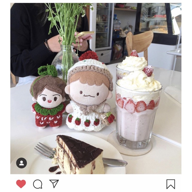 Yếm len + cài lá cho doll 10cm,15cm,20cm