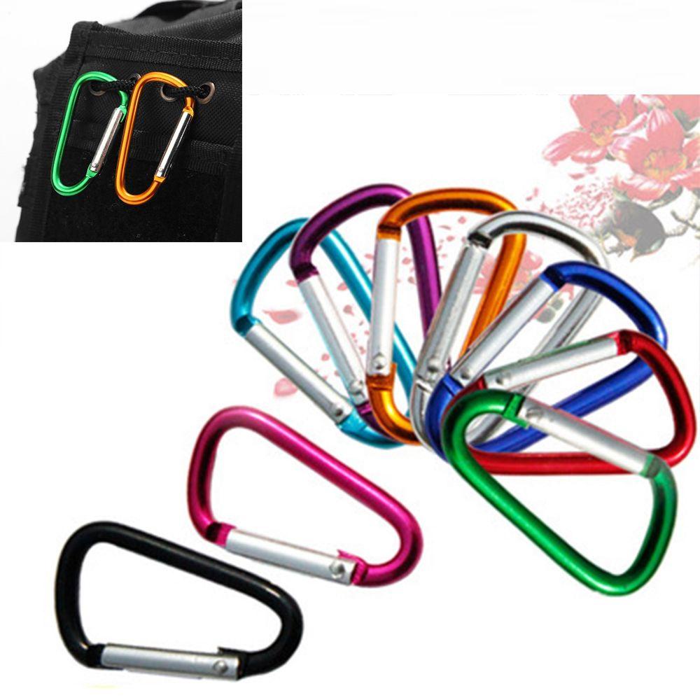 Set 5 / 10 Móc Khóa Carabiner Bằng Hợp Kim An Toàn Cho Hoạt Động Thể Thao Ngoài Trời