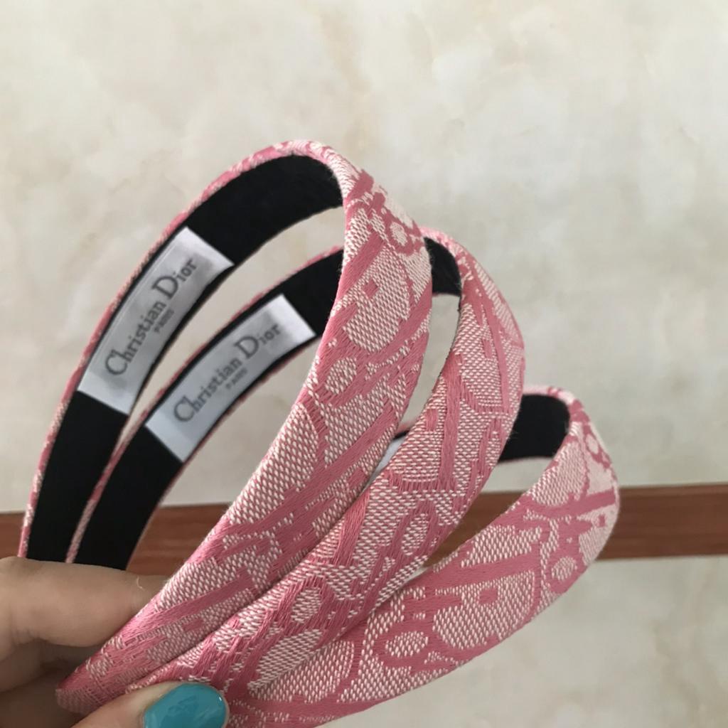 Băng Đô Cài Tóc Chất Liệu Cotton Màu Hồng Xinh Xắn Cho Nữ