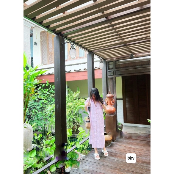 Váy kẻ dáng suông hot hit, Váy sơ mi dáng dài maxi siêu xinh nhiều màu