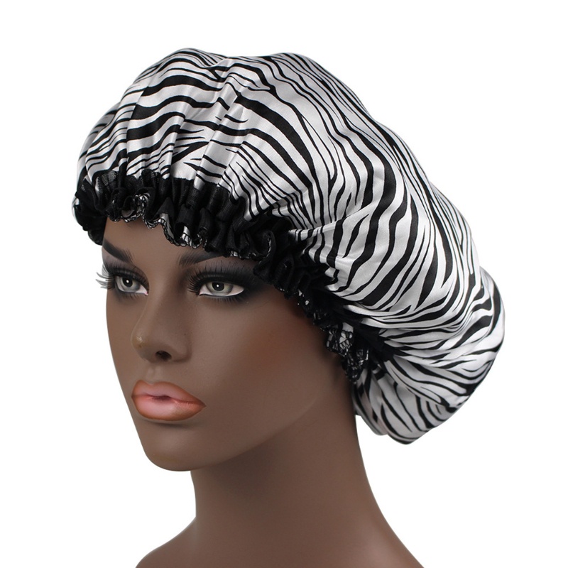 Mũ Turban Trùm Đầu Khi Ngủ Họa Tiết Da Báo / Ngựa Vằn Hợp Thời Trang