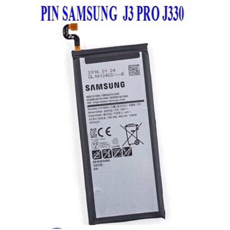 Pin Samsung J3 Pro/ J330 2400mAh , hàng chính hãng Zin bóc máy