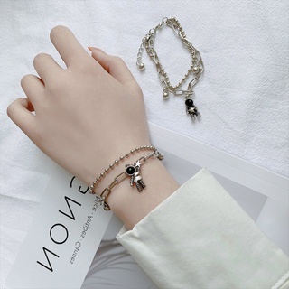 Lắc tay bạc 925 đính đá mặt trăng sang trọng thanh lịch