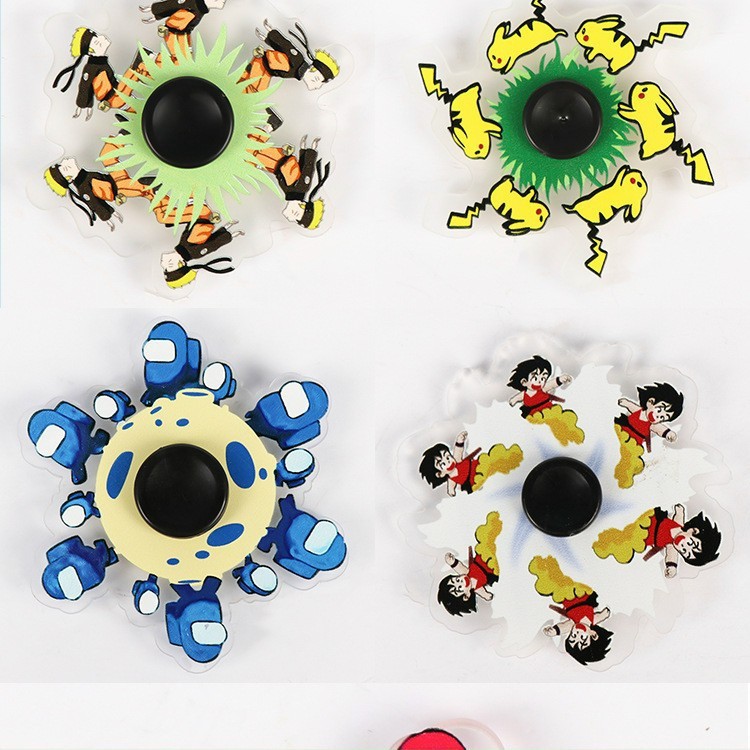 [hàng mới]Con Quay Đồ Chơi Fidget Spinner Edc, Họa Tiết Rằn Ri