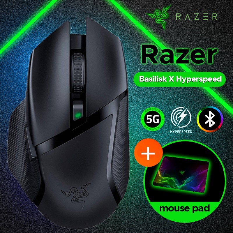 Chuột Chơi Game Không Dây Razer Basilisk X Kết Nối Bluetooth Chuyên Nghiệp