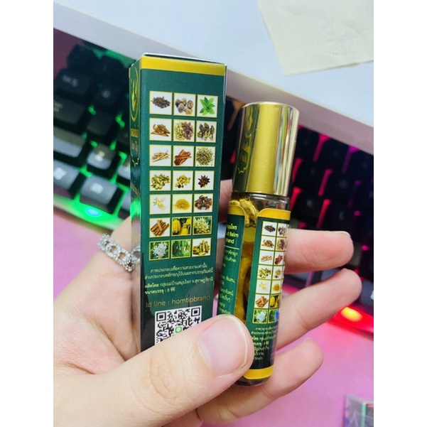Dầu Lăn Hom Tip Brand 21 Vị Thảo Dược Thái Lan 8ml