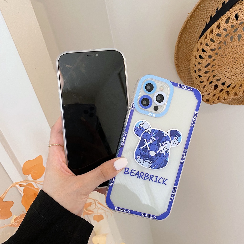 Ốp lưng iphone Bearbrick trong cạnh vuông các dòng 7plus/8/8plus/x/xr/xs/11/12/13/pro/max/plus/promax - Tomax Case