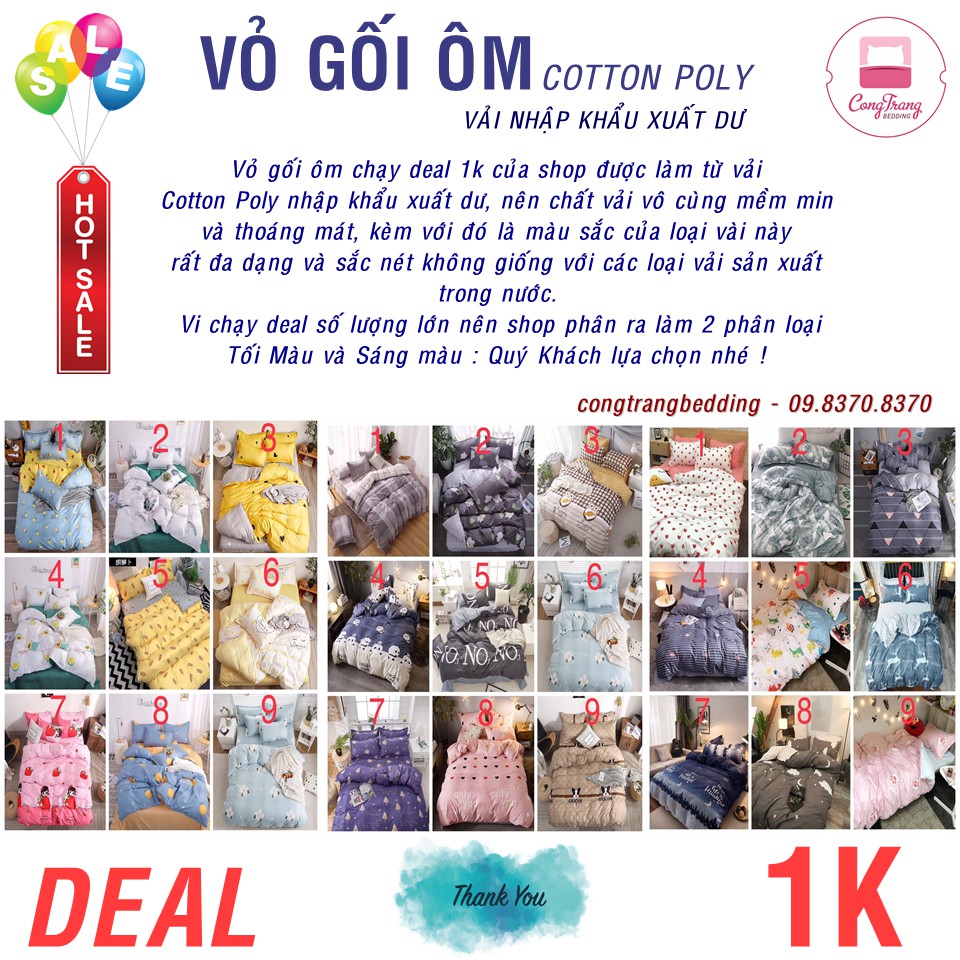 [Mã LIFE20KALL giảm 10% đơn 50K] Vỏ gối ôm COTTON TICI - COTTON POLY NHẬP KHẨU hoạt tính Cao Cấp ( 30cm x 100cm) | BigBuy360 - bigbuy360.vn