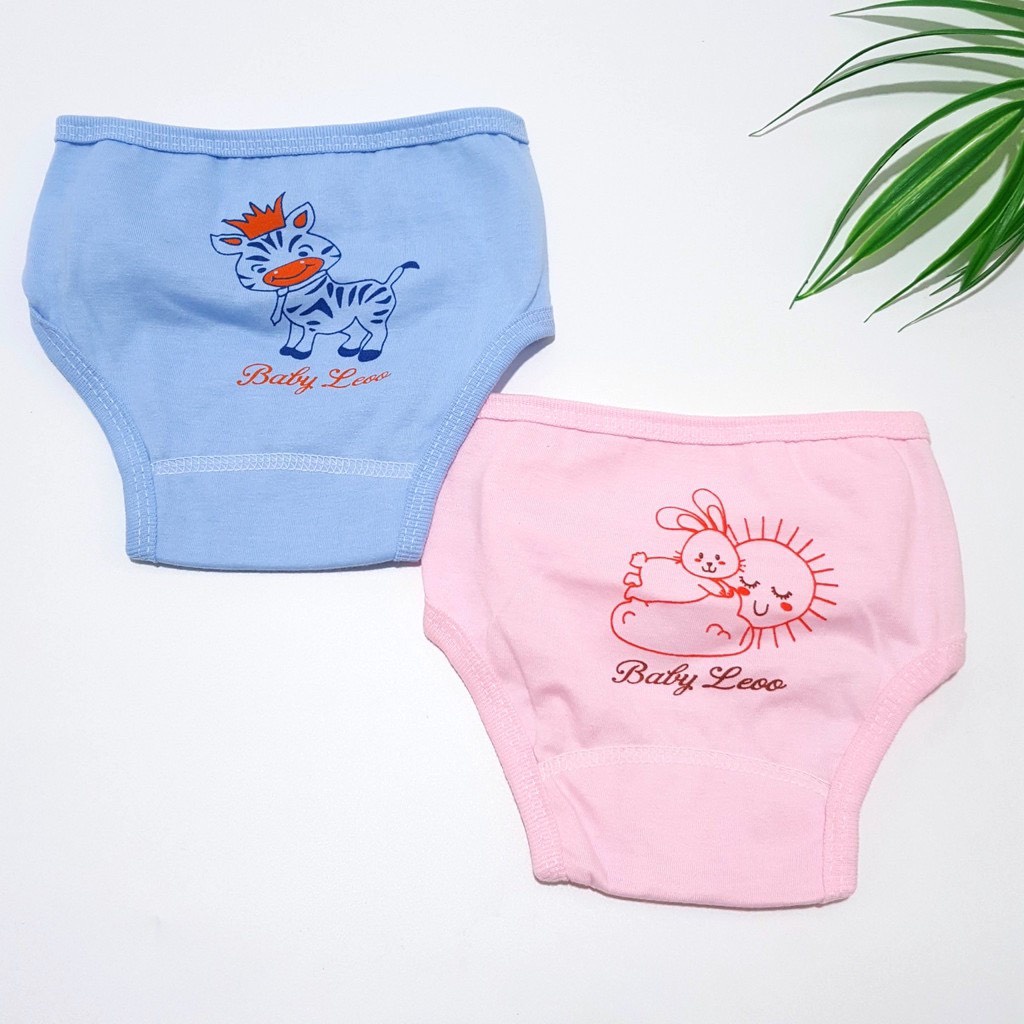 Quần đóng bỉm baby Leo size 1,2,3 cho bé 3 đến 8kg chất liệu 100% cotton,mềm mại QB01 BamBee Mart