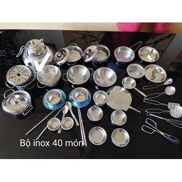 Bộ đồ chơi nấu ăn inox 40 chi tiết