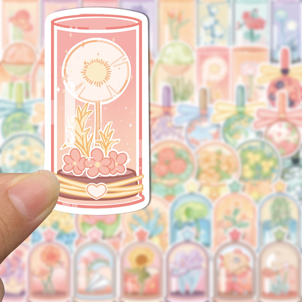 Set 50 Miếng Dán Trang Trí Laptop Chống Nước Họa Tiết Hoạt Hình Dễ Thương