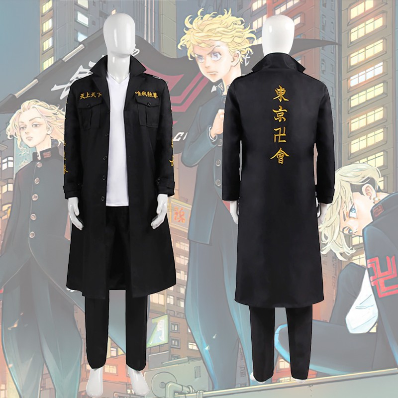 【22021 nhiệt Bán】Anime Tokyo Revengers Trọn bộ Sano Manjiro Mikey Tokyo Revengers Tokyo Manjis Coat Parka Jacket Cosplay Trang phục Thêu cao cấp Hợp thời trang Bộ đồ