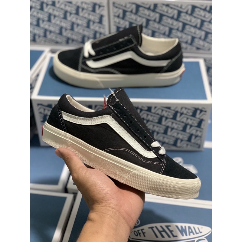 Giày Thể  Thao Van Đen sọc Trắng Nam Nữ  Chuẩn Box Xanh