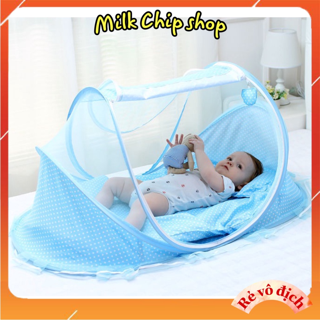 Màn chụp cho bé, mùng chụp chống muỗi gấp gọn tiện dụng cao cấp cho trẻ từ sơ sinh A050