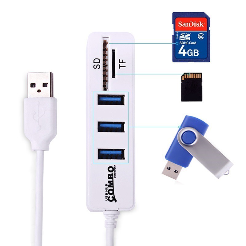 Usb hub combo 2 in1 Siêu Tốc Độ USB 2.0 | WebRaoVat - webraovat.net.vn