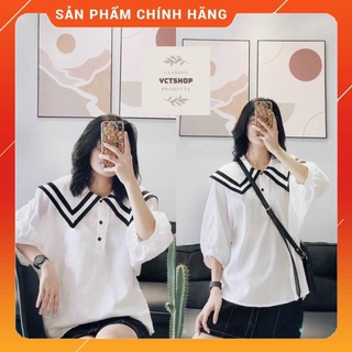 Áo sơmi thủy thủ nguyên liệu đũi mát 000346 YCTShop