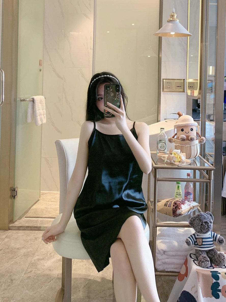 Đầm Ngủ Không Tay Vải Phi Bóng Phong Cách Hàn Quốc Quyến Rũ Dành Cho Nữ | BigBuy360 - bigbuy360.vn