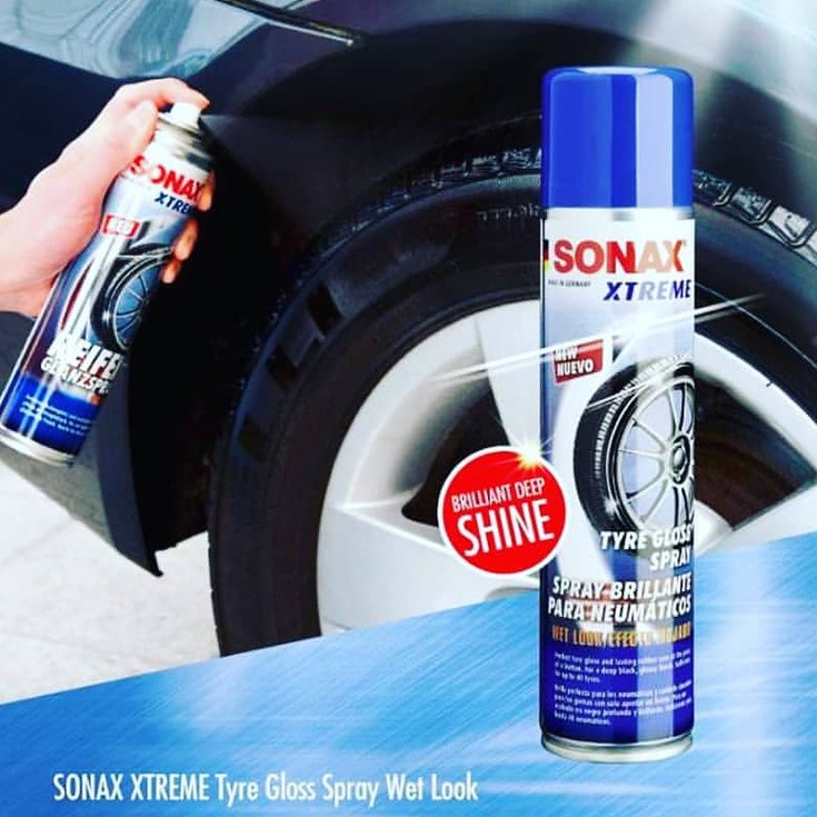 SONAX - Chai Xịt Làm Đen Và Bóng Lốp Dạng Ướt (Sonax Xtreme Tyre Gloss Spray 400ml)   [Hàng Đức Chính Hãng]