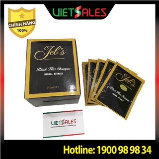 Dầu Gội Phủ Bạc JEB'S Gội Là Đen [Hộp 10 gói]