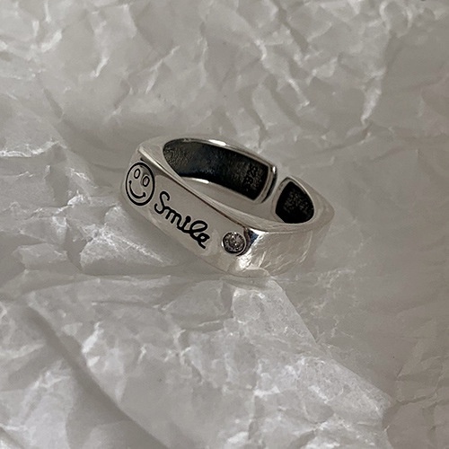 Nhẫn Hình Mặt Cười Phong Cách Hip Hop Có Thể Điều Chỉnh Kích