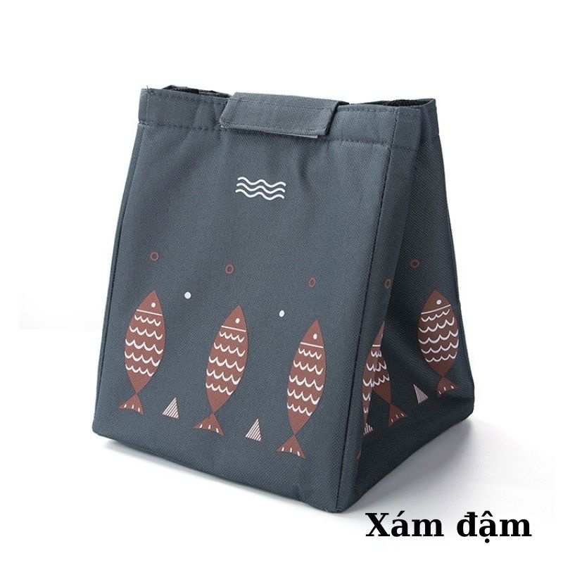 Túi đựng cơm, giữ nhiệt Bento Nhật Bản, túi cơm văn phòng hình con cá dễ thương - NgocThi Store