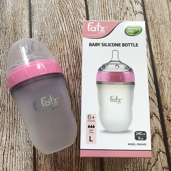 Bình sữa Silicon Fatz Baby Hàn Quốc chống sặc an toàn cho bé