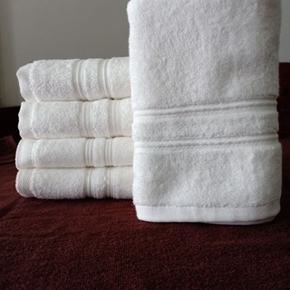 Khăn tắm xuất Hàn Quốc cỡ trung màu trắng loại dầy 100% cotton kt 40x80 cm mềm mại thấm nước cực tốt